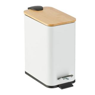 Northix Abfallbehälter für Badezimmer 5 Liter mit Bambusdeckel  
