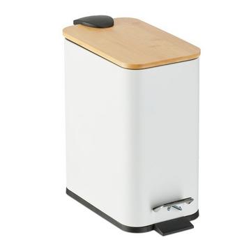 Abfallbehälter für Badezimmer 5 Liter mit Bambusdeckel