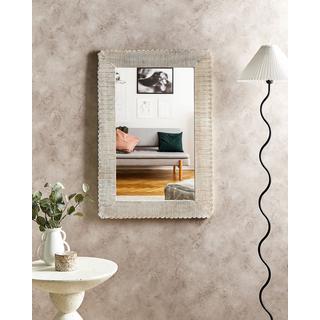 Beliani Miroir en Manguier Rustique BAUGY  