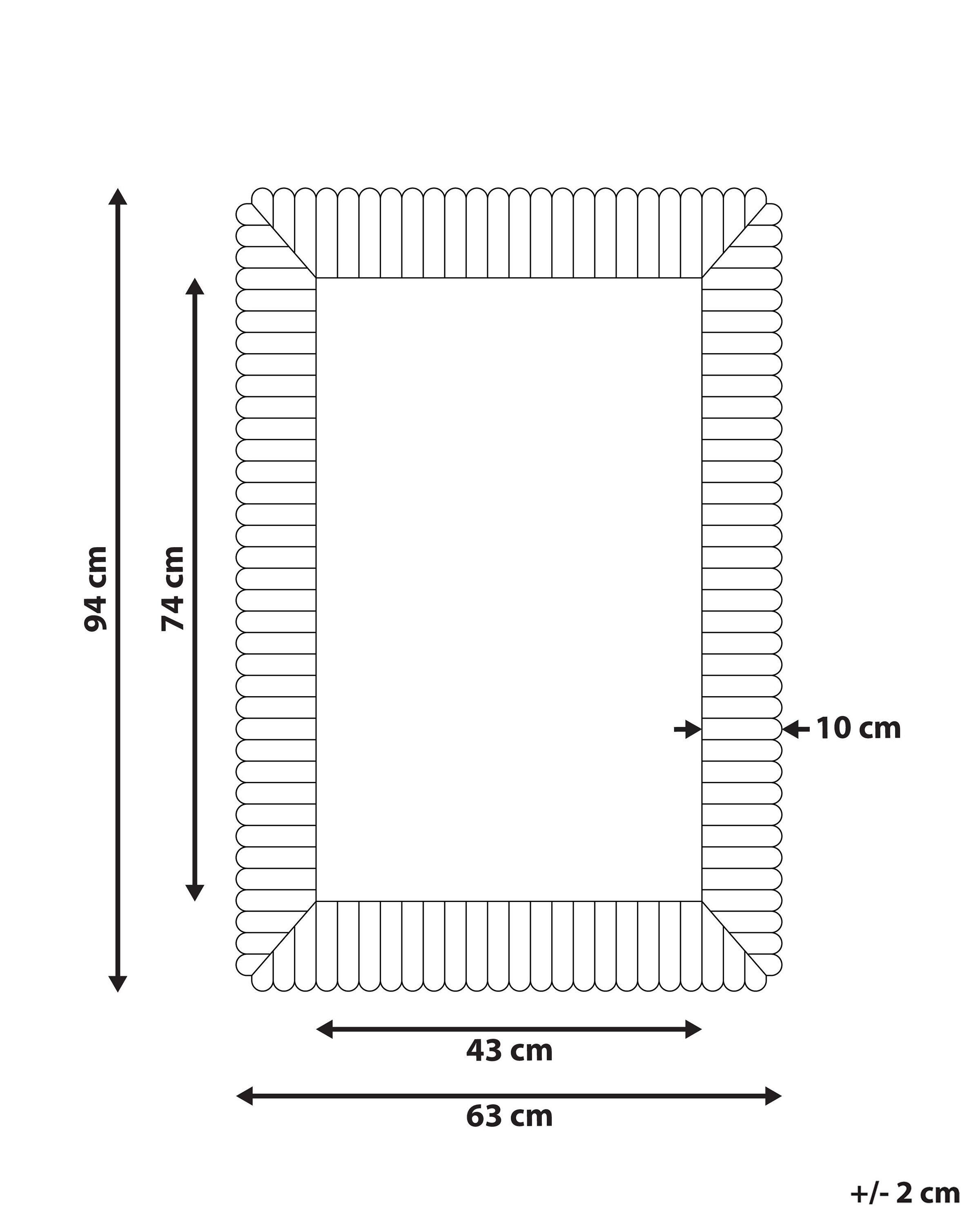 Beliani Miroir en Manguier Rustique BAUGY  