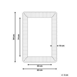 Beliani Miroir en Manguier Rustique BAUGY  