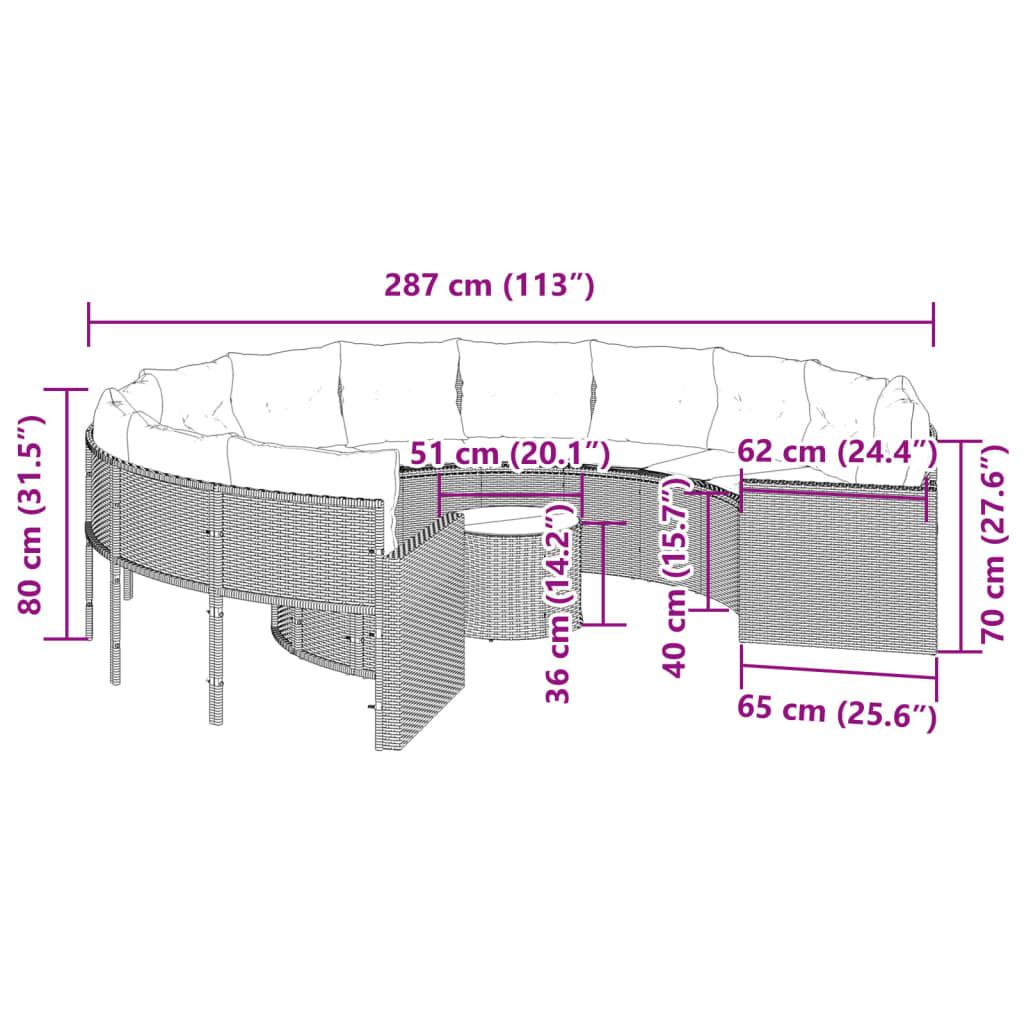 VidaXL Canapé de jardin rotin synthétique  