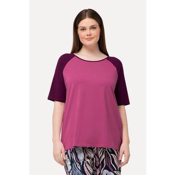 T-Shirt, Rundhals, Halbarm, Biobaumwolle fuchsia