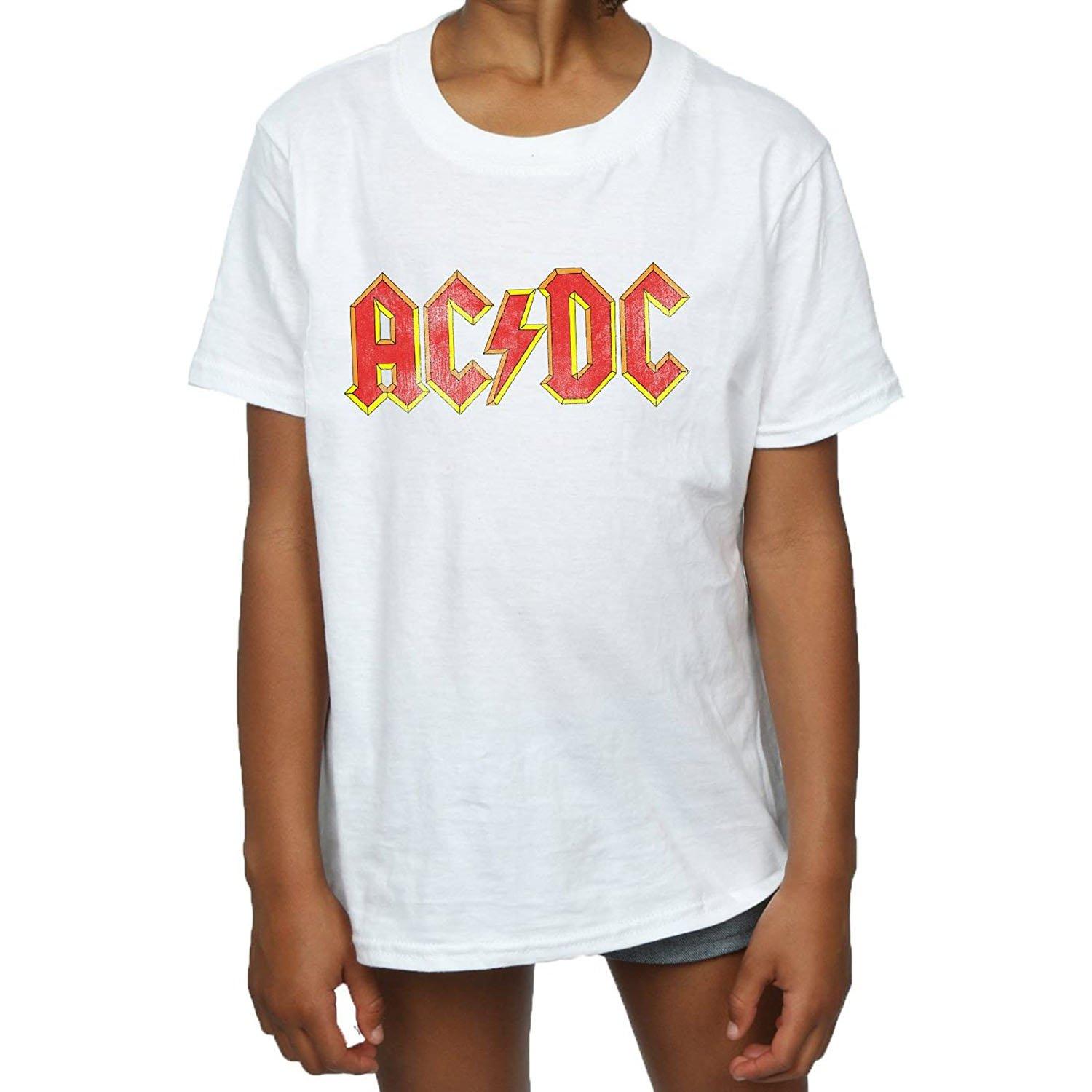 Image of Acdc Tshirt Mädchen Weiss 140/146
