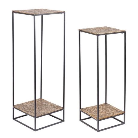 mutoni Table d&#039;appoint Mysore or haute (set de 2)  