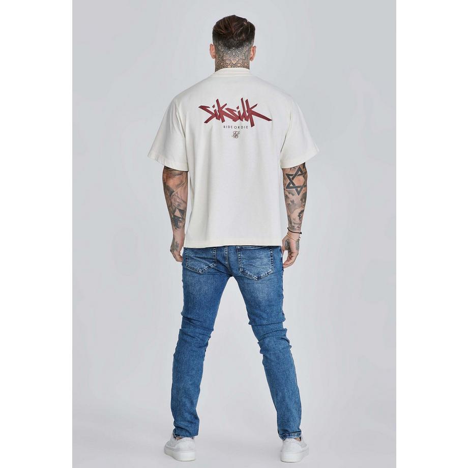 Sik Silk T-Shirt Oversized avec Imprimé Logo  