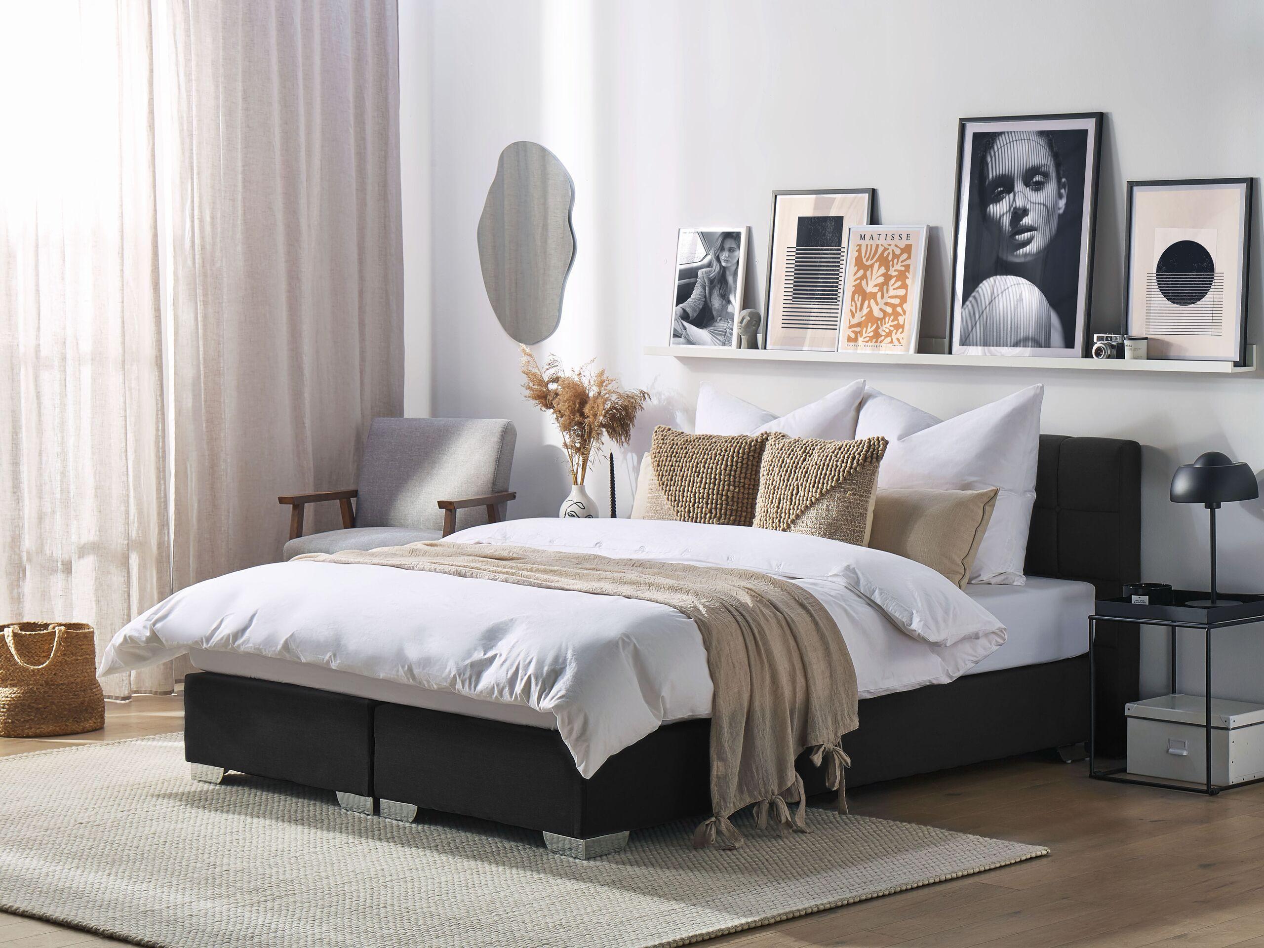 Beliani Boxspring Bett aus Polyester Modern ADMIRAL  