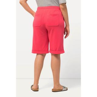 Ulla Popken  Short Mary en molleton, taille élastique, jambe droite et large 