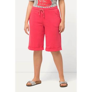 Ulla Popken  Short Mary en molleton, taille élastique, jambe droite et large 