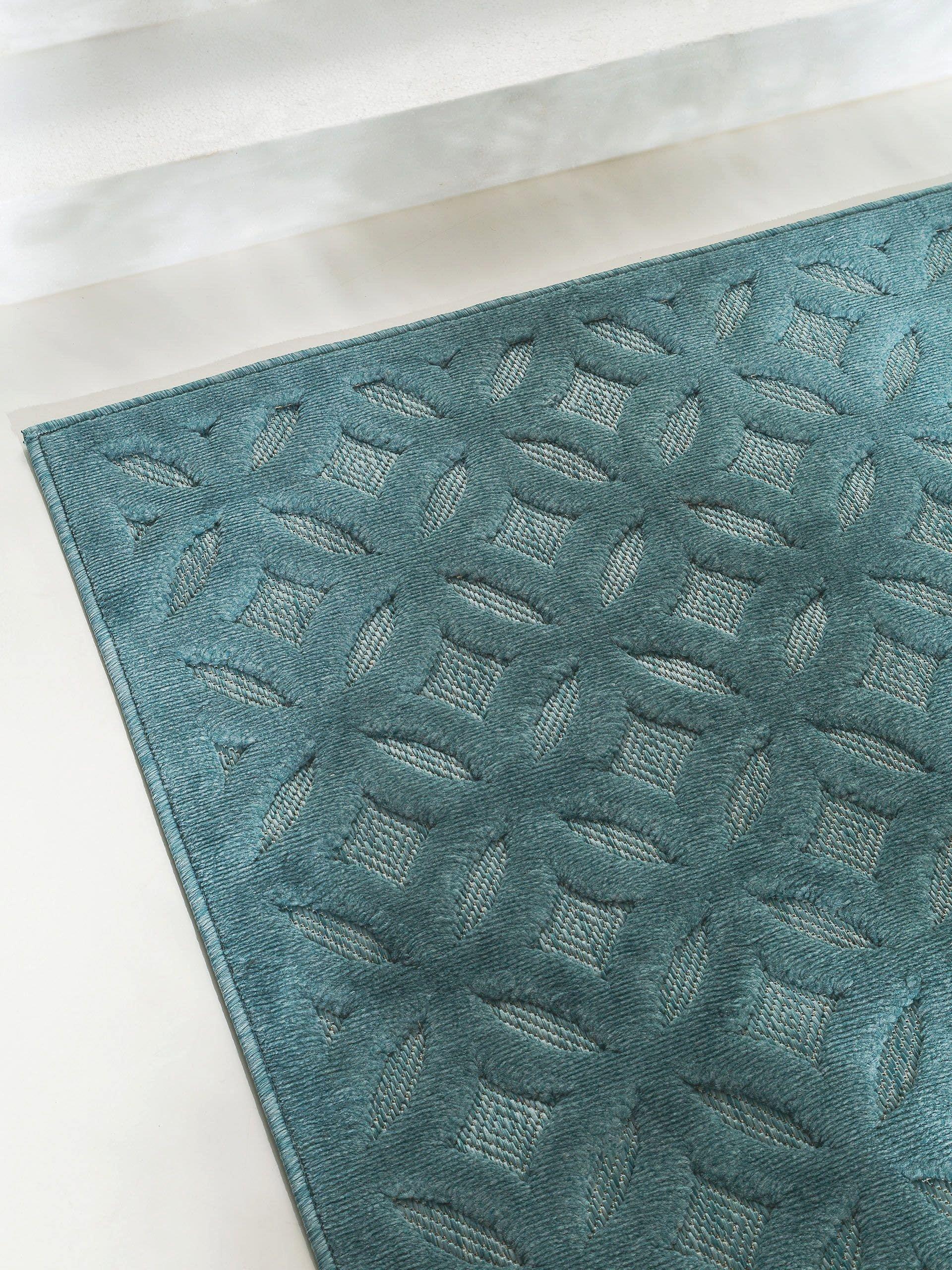 Benuta Tapis d'extérieur & intérieur Bonte Turquoise  