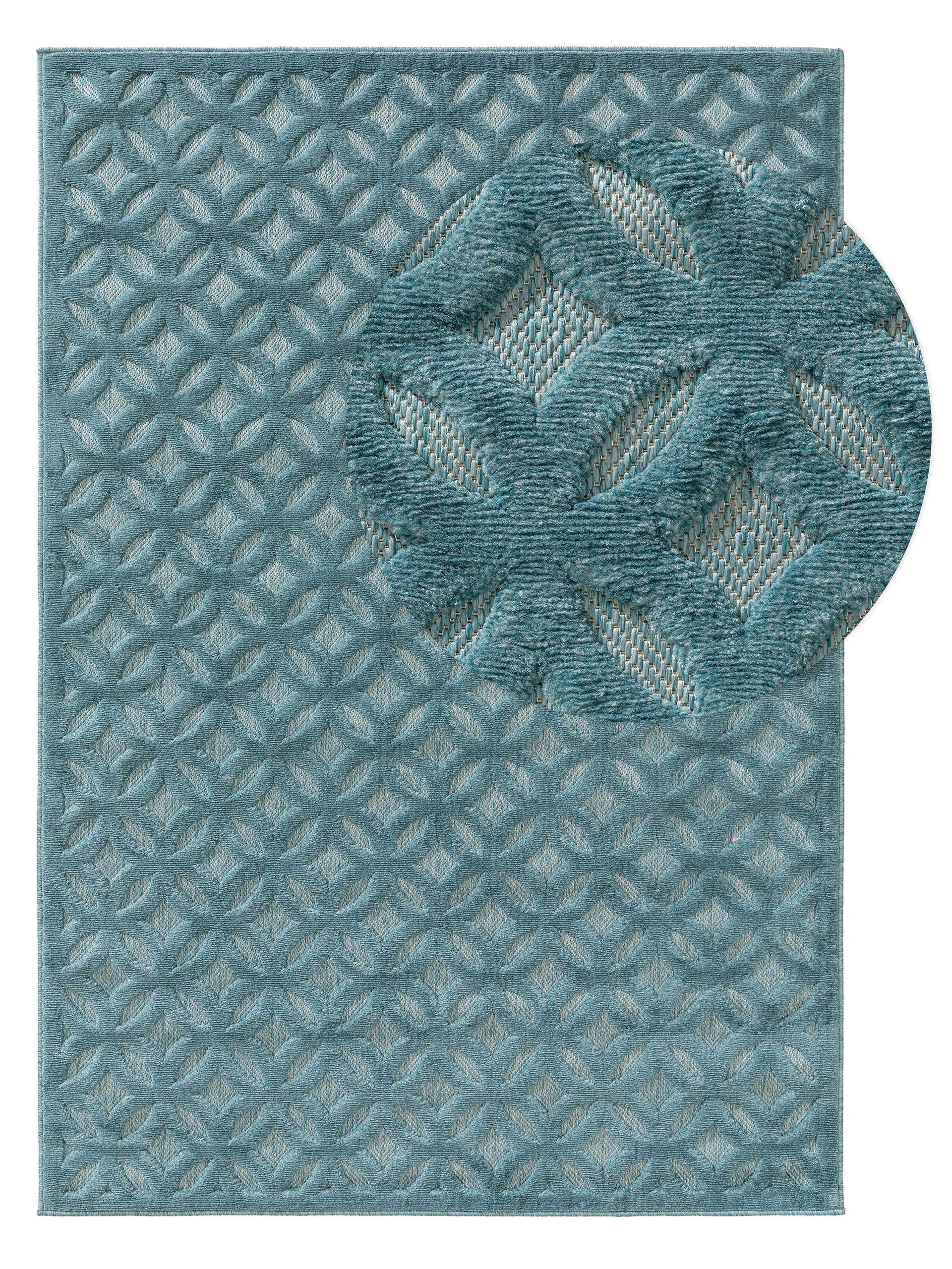 Benuta Tapis d'extérieur & intérieur Bonte Turquoise  