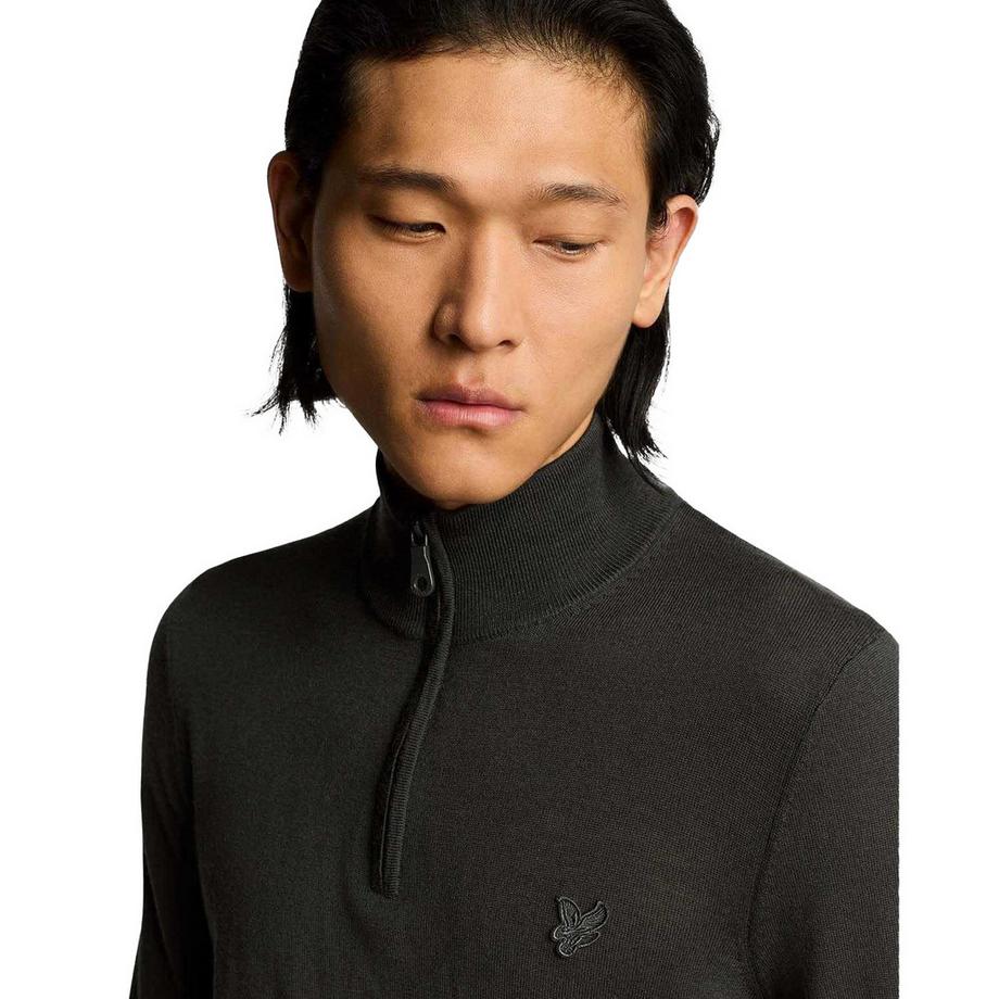 LYLE & SCOTT  Eagle Merino Pullover, Mit Kurzem Reißverschluss 