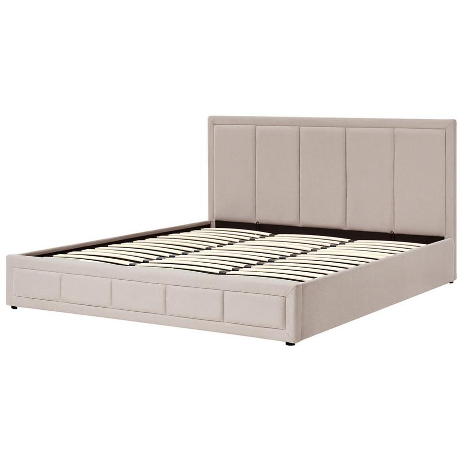 Beliani Lit ottoman en Tissu Moderne QUIBERON  