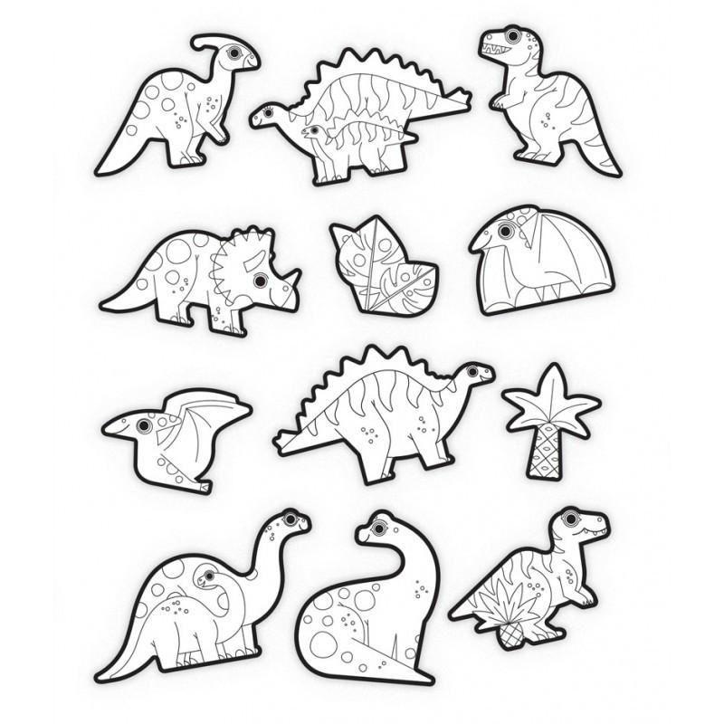 Crocodile Creek Coloring Stickers, Dinosaurier  