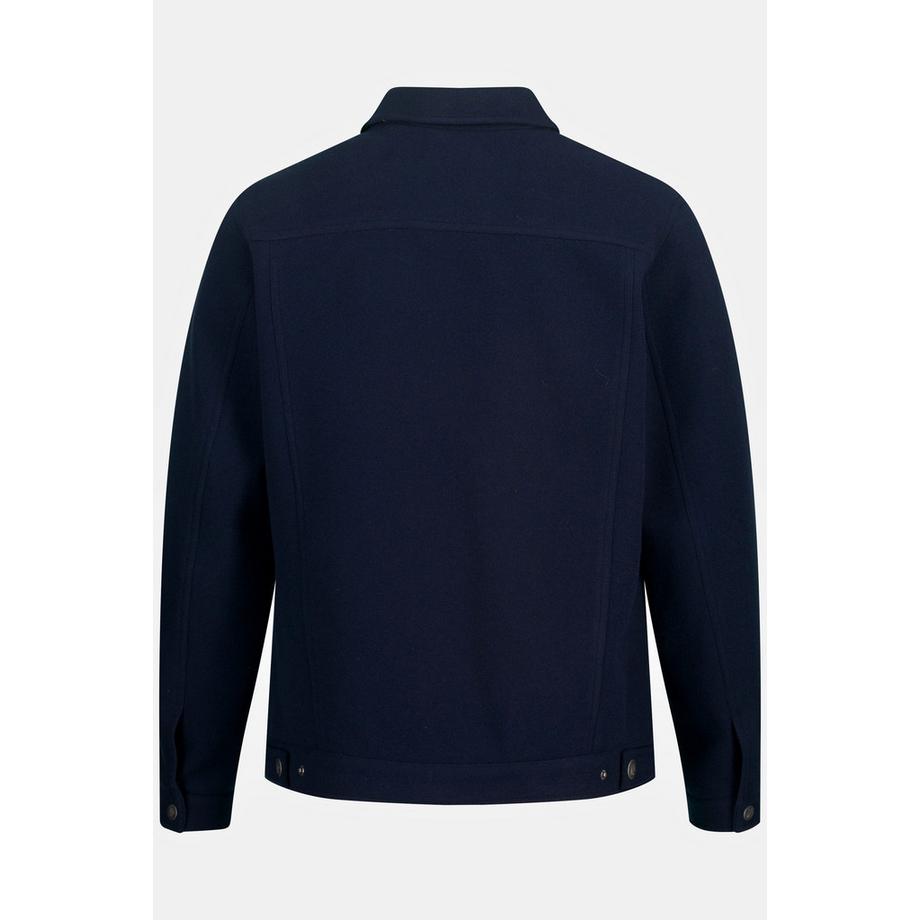 JP1880 Veste esprit camionneur aspect lainage boutons pression poches à rabat  