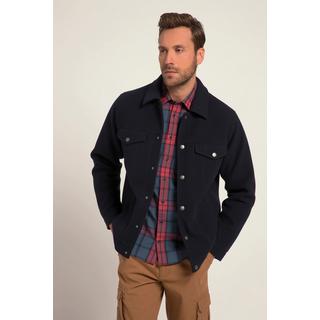 JP1880  Jacke, Truckerstyle, Wolloptik, Druckknöpfe, Klappentaschen 