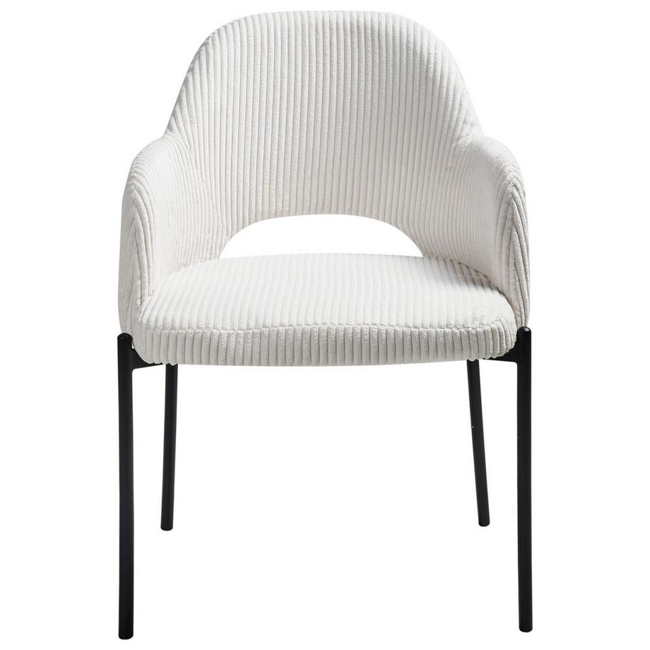 Beliani Lot de 2 chaises de salle à manger en Velours côtelé Rétro RATON  