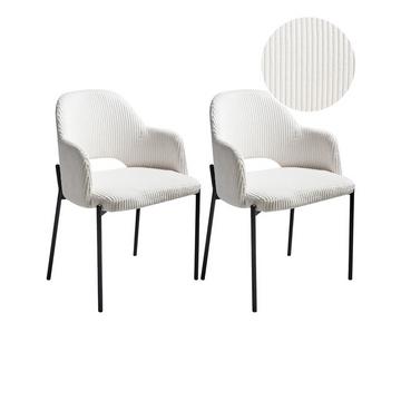 Set di 2 sedie da pranzo en Velluto a coste Retrò RATON