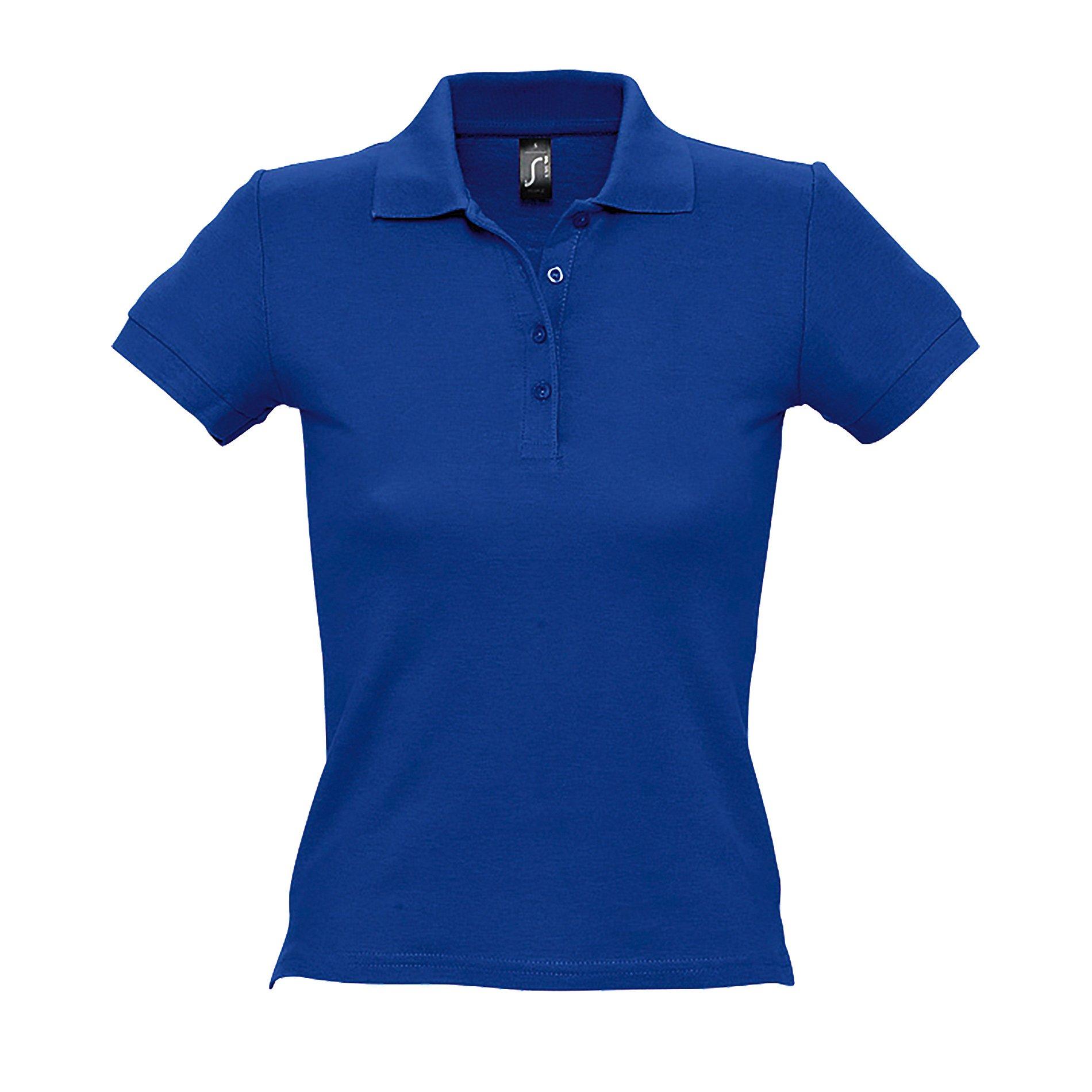 Image of People Poloshirt, Kurzarm Damen Königsblau XL