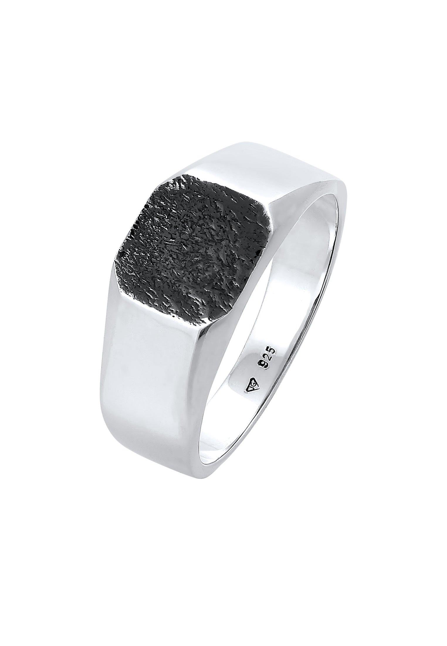 Image of Ring Basic Siegelring Quadrat Matt 925 Silber Damen Silber 64mm