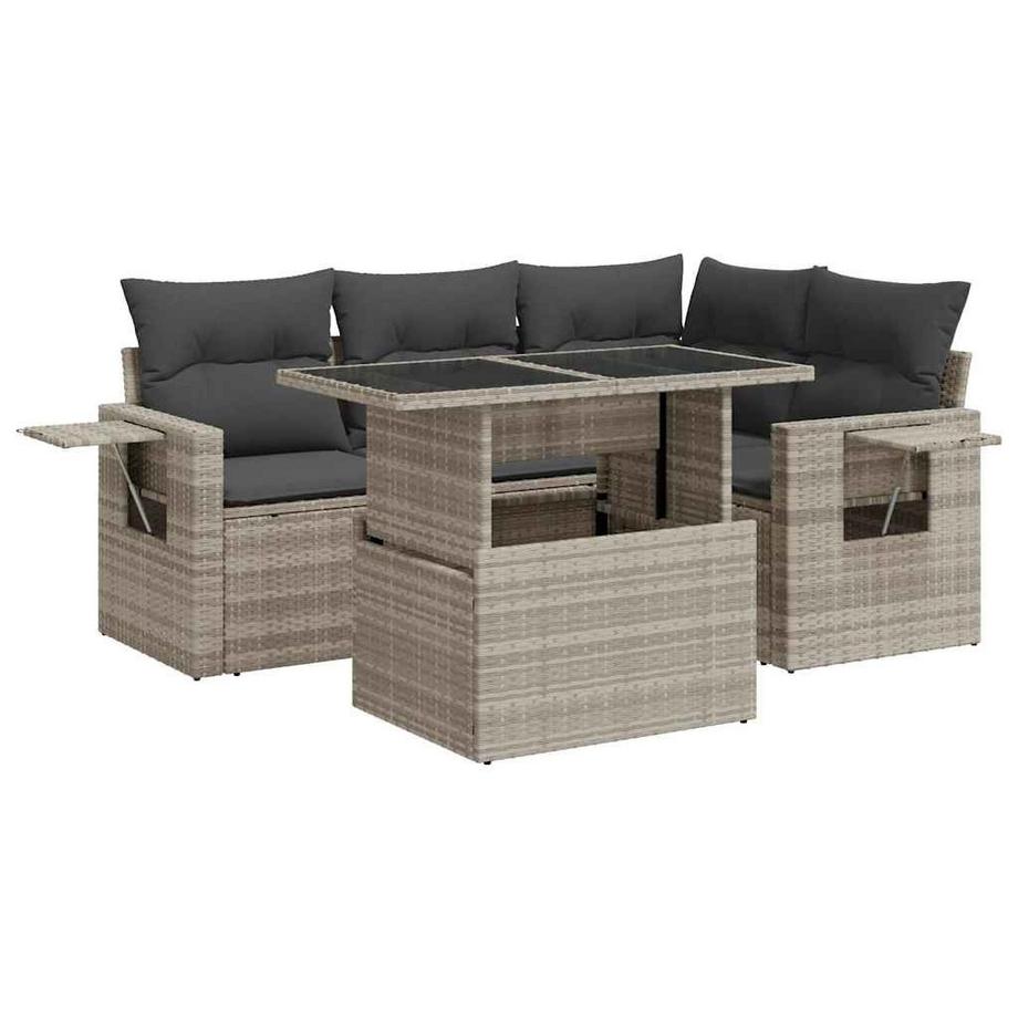 set di divani da giardino Polirattan