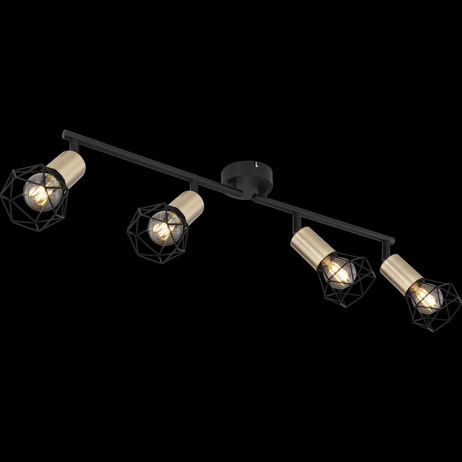 mutoni Spot Xara métal noir 4xE14  