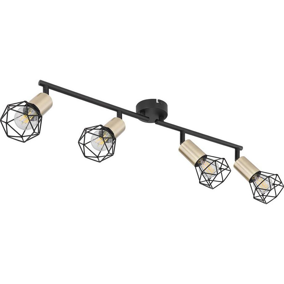 mutoni Spot Xara métal noir 4xE14  