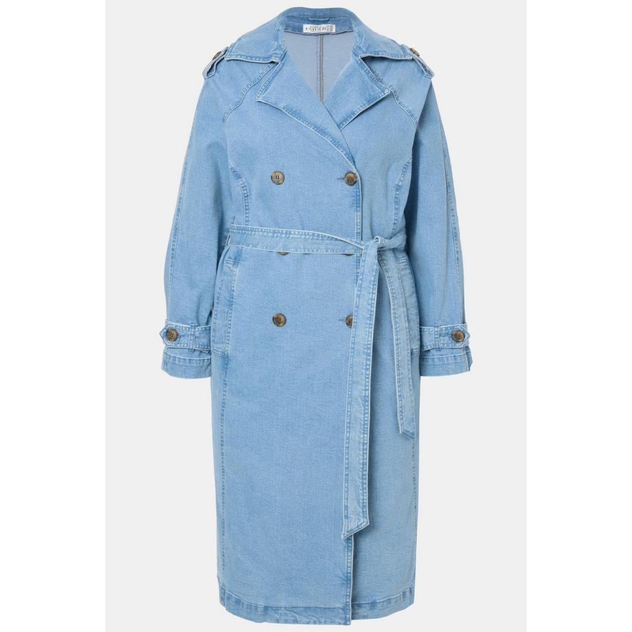 Studio Untold Trench di jeans Taglio A-line Revers Cintura  