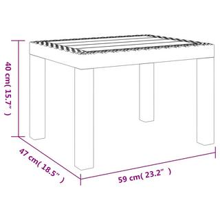 VidaXL Table de jardin polypropylène  