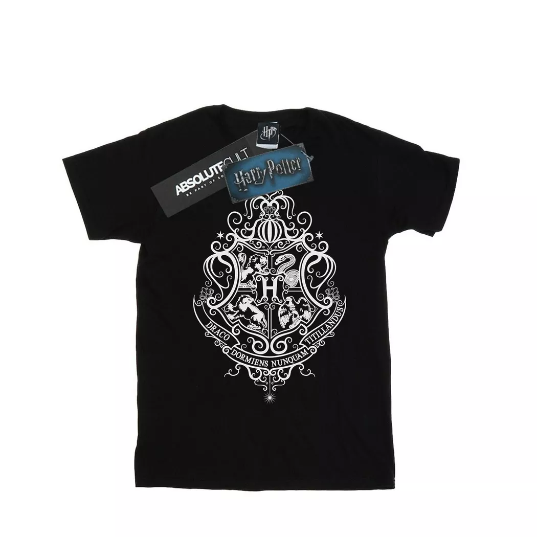 Harry Potter - Hogwarts Draco Dormiens TShirt, für Damen, Schwarz, Größe S