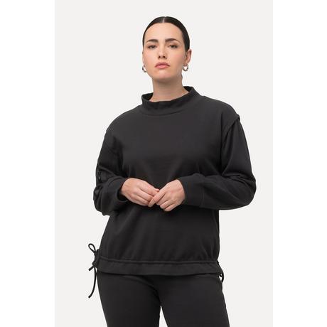 Ulla Popken  Sweatshirt, Rippstruktur, Saumband, Stehkragen, Langarm 