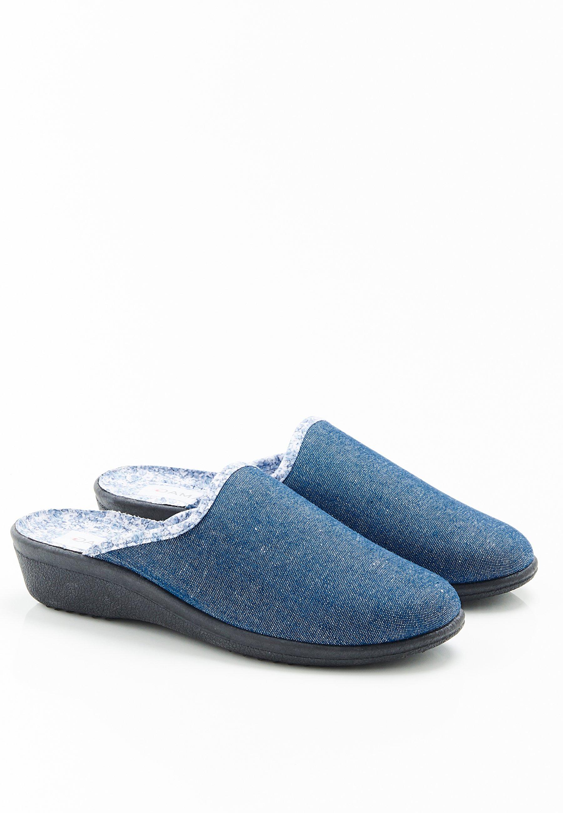 Damart  Mules en textile fantaisie 