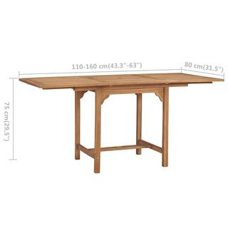 VidaXL Table de jardin bois  