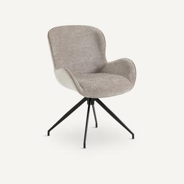 Fauteuil de table pivotant velours flammé