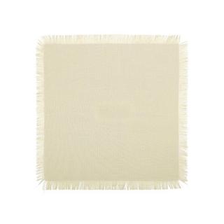 Vente-unique 4er-Set Servietten mit Fransen - Baumwolle - 45 x 45 cm - Beige - POLA  