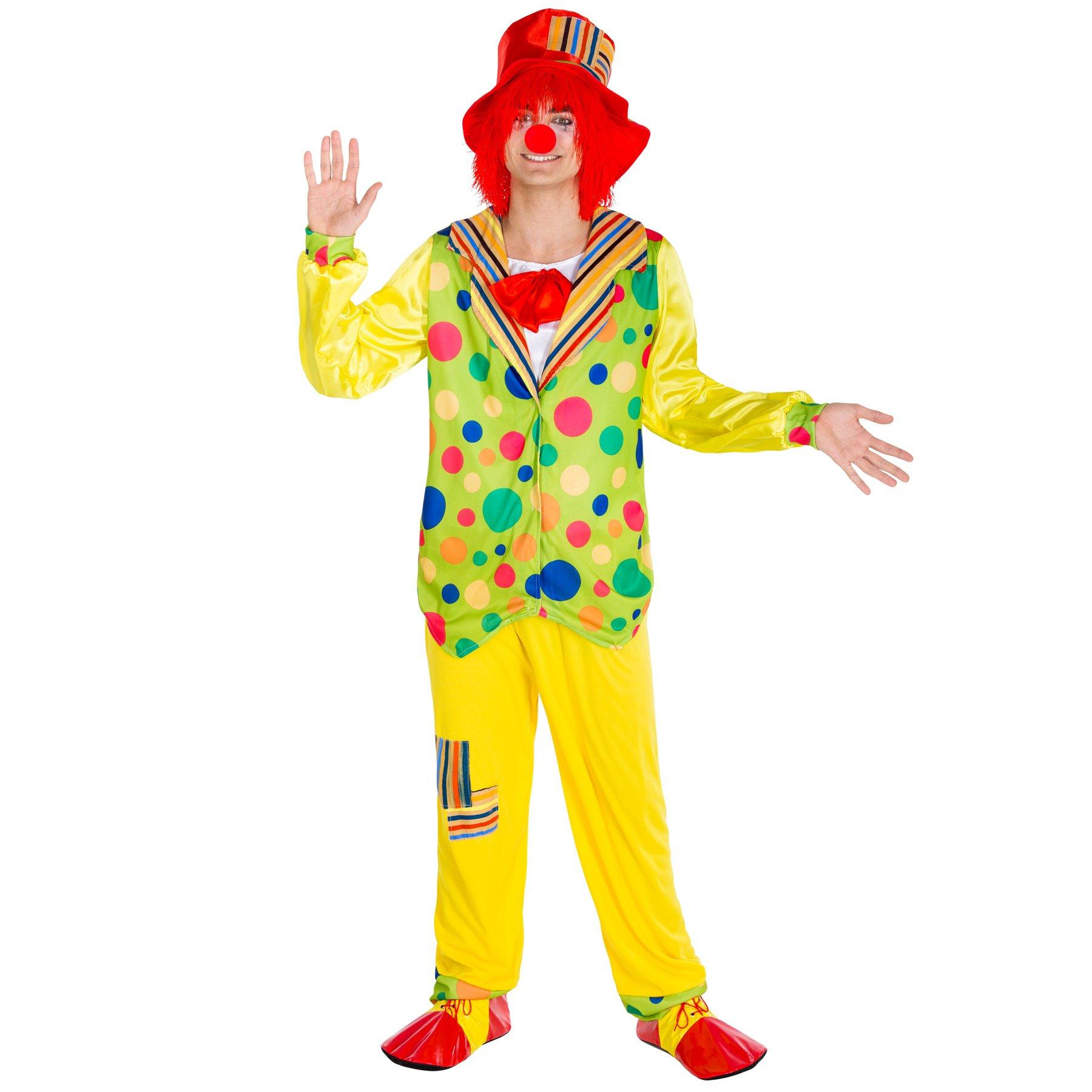 Tectake  Costume da uomo - Clown Pipetto 