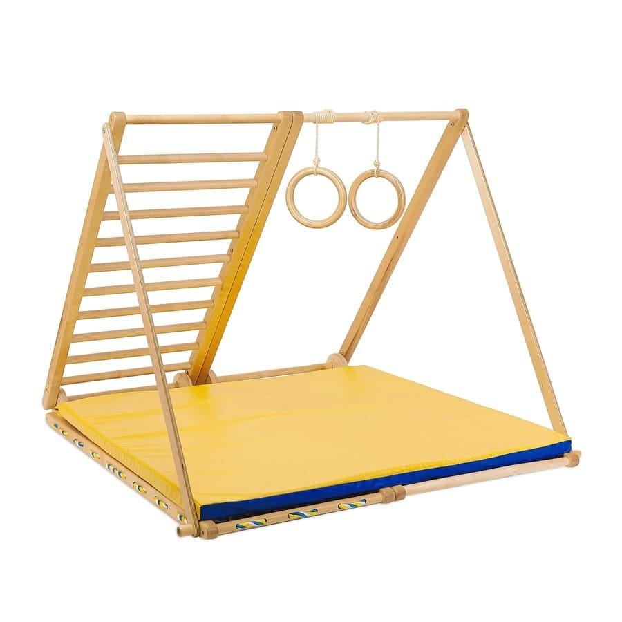 Montessori  Struttura da arrampicata Montessori® per bambini, zebra, set junior, giallo 