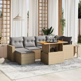 VidaXL set divano da giardino Polirattan  