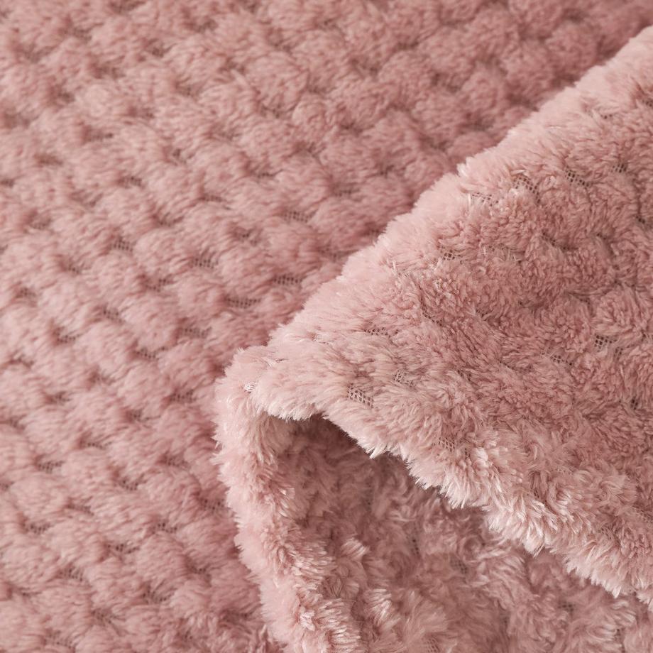 Alopini Coperta in pile super morbida e calda con motivo a nido d'ape  