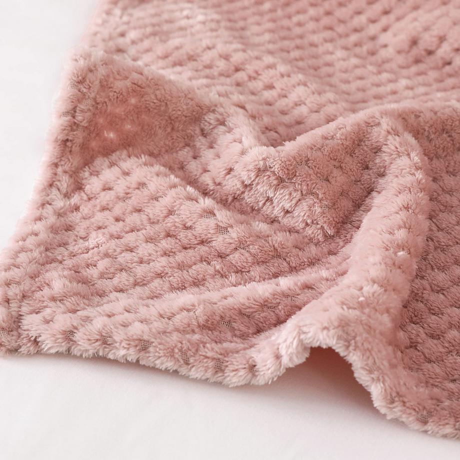 Alopini Coperta in pile super morbida e calda con motivo a nido d'ape  