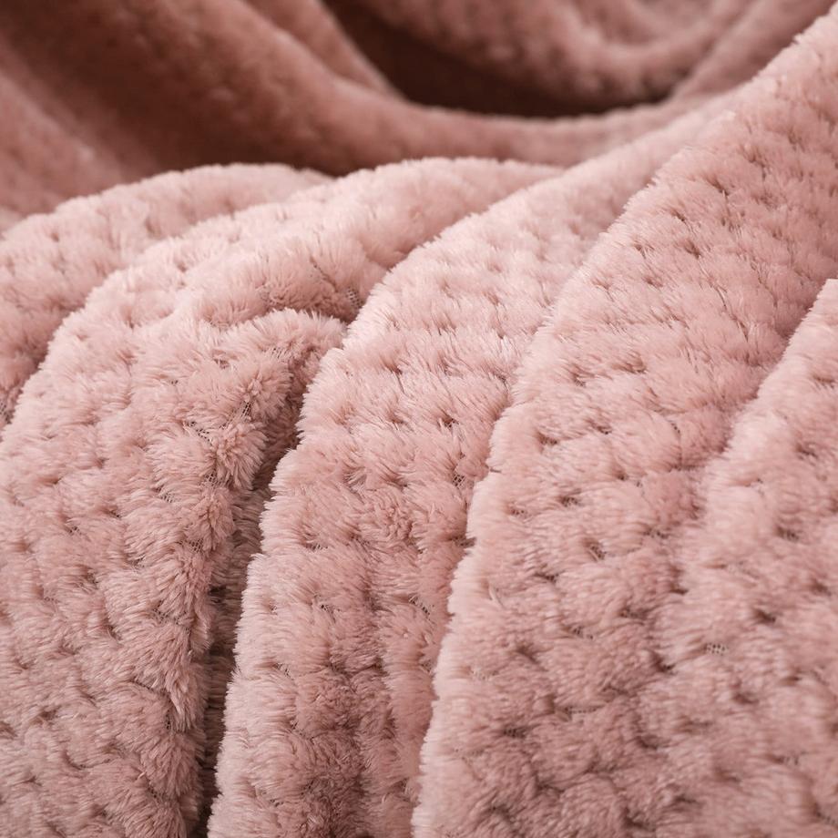 Alopini Coperta in pile super morbida e calda con motivo a nido d'ape  