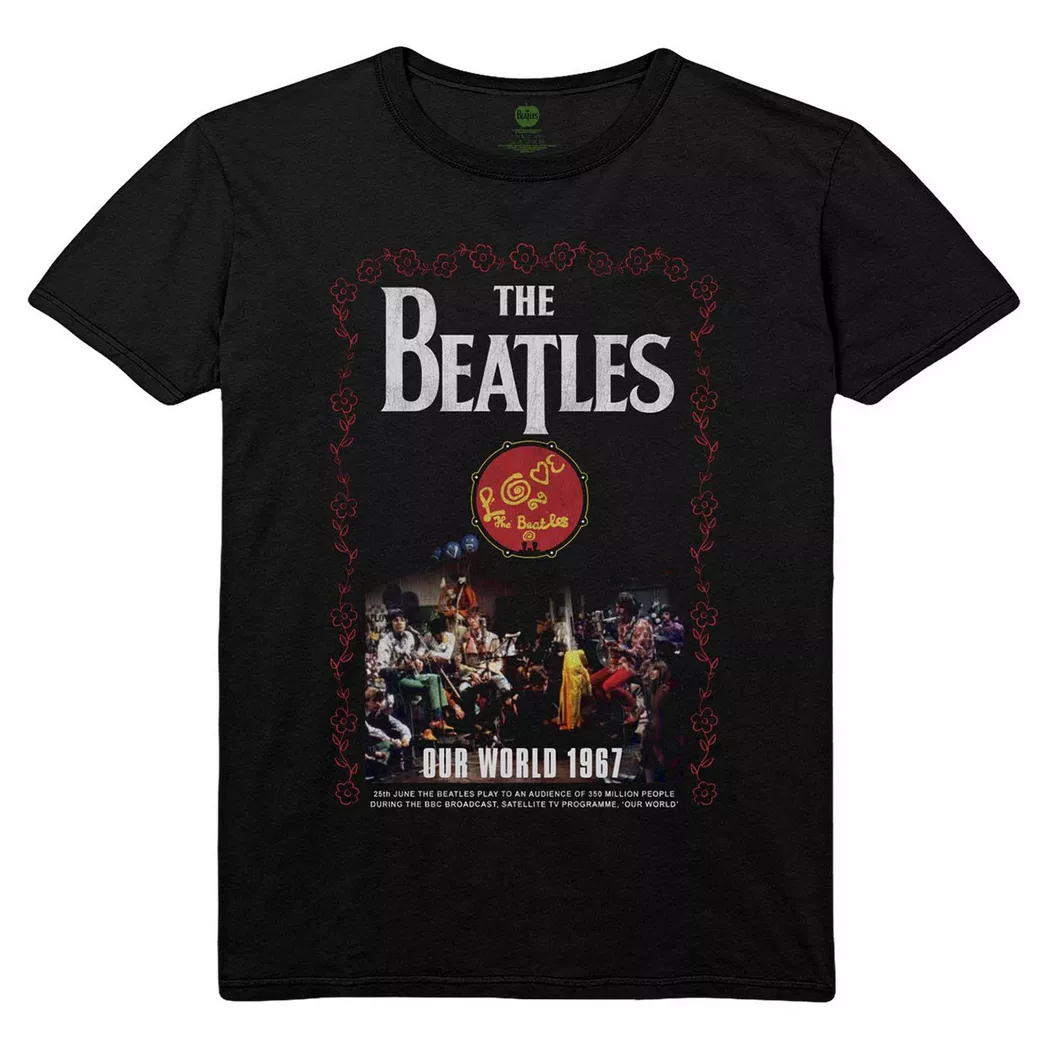 The Beatles - Our World 1967 TShirt, für Damen, Schwarz, Größe L