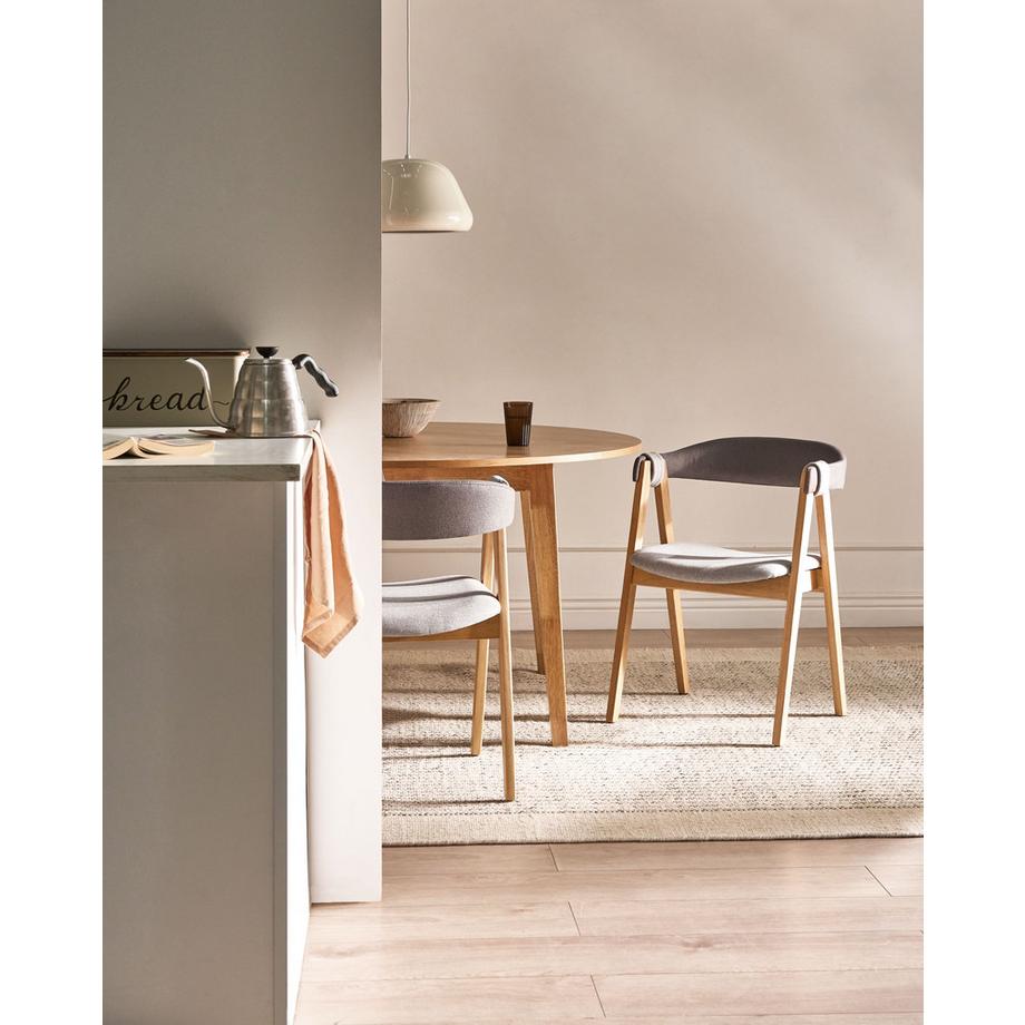 Beliani Esszimmerstuhl 2er Set aus Stoff Klassisch DAY  