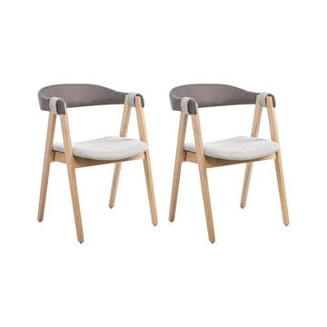 Lot de 2 chaises de salle à manger en Tissu Traditionnel DAY