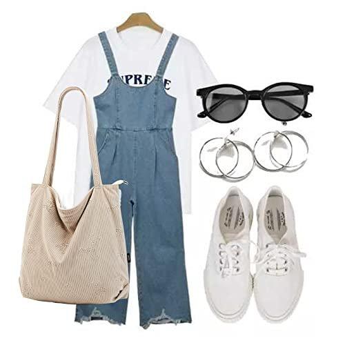 Only-bags.store Cord Tasche Umhängetasche Reissverschluss Gross Shopper Tasche Tote Bag Handtasche  