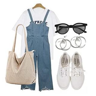 Only-bags.store Cord Tasche Umhängetasche Reissverschluss Gross Shopper Tasche Tote Bag Handtasche  