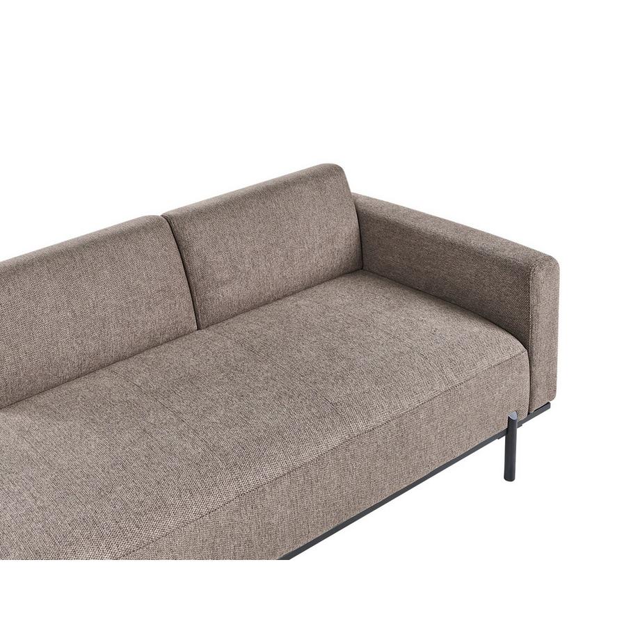 Beliani Chaise longue en Lin synthétique Minimaliste SAVASSE  