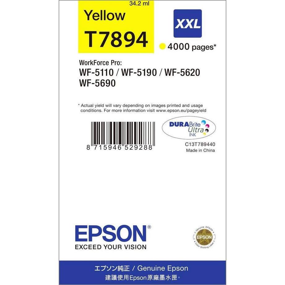 EPSON  EPSON Tintenpatrone XXL yellow T789440 WF 5110/5620 4000 Seiten 