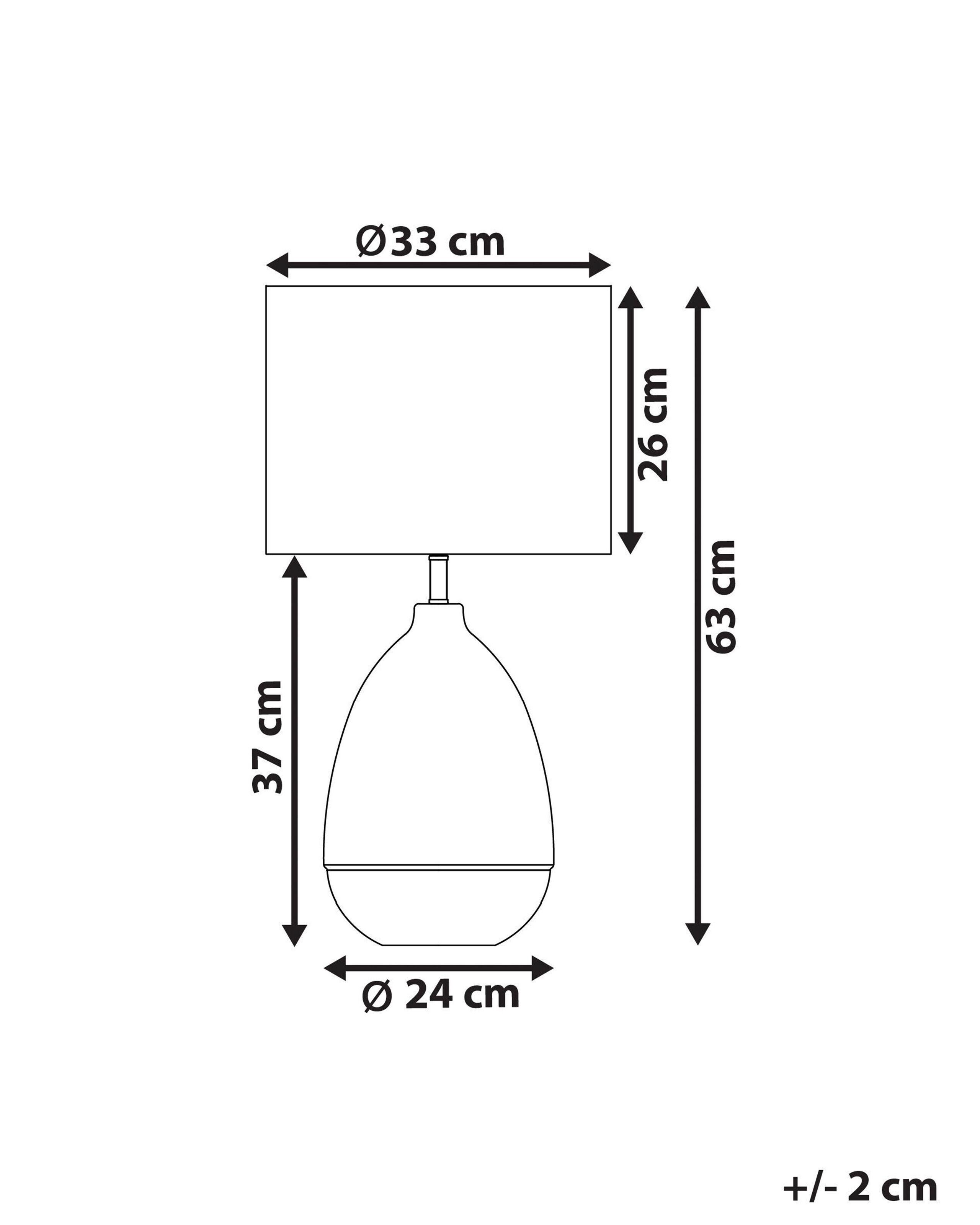 Beliani Lampe à poser en Verre Moderne OKARI  