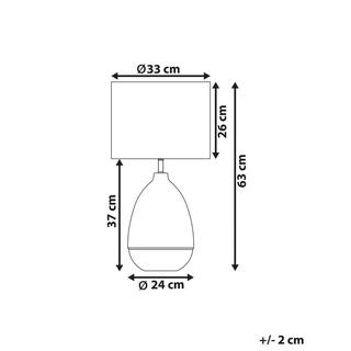 Beliani Lampe à poser en Verre Moderne OKARI  